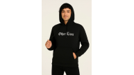 Erkek Kapüşonlu Kanguru Cepli Sweatshirt 3 İplik Pamuklu Baskılı Hoodie - Siyah Erkek Kapüşonlu Kanguru Cepli Sweatshirt 3 İplik Pamuklu Baskılı Hoodie - Siyah
