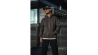 Erkek 3 İplik Pamuklu Kapüşonlu Basic SweatShirt Hoodie - Füme Erkek 3 İplik Pamuklu Kapüşonlu Basic SweatShirt Hoodie - Füme