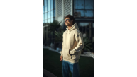 Erkek 3 İplik Pamuklu Kapüşonlu Basic SweatShirt Hoodie - Bej