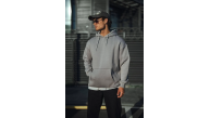 Erkek 3 İplik Penye Kapüşonlu Basic SweatShirt Hoodie - Boyalı Gri Erkek 3 İplik Penye Kapüşonlu Basic SweatShirt Hoodie - Boyalı Gri
