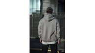 Erkek 3 İplik Penye Kapüşonlu Basic SweatShirt Hoodie - Boyalı Gri Erkek 3 İplik Penye Kapüşonlu Basic SweatShirt Hoodie - Boyalı Gri