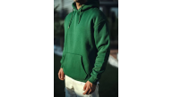 Erkek 3 İplik Pamuklu Kapüşonlu Basic SweatShirt Hoodie - Haki