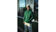 Erkek 3 İplik Pamuklu Kapüşonlu Basic SweatShirt Hoodie - Haki