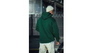 Erkek 3 İplik Pamuklu Kapüşonlu Basic SweatShirt Hoodie - Haki