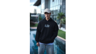 Erkek 3 İplik Pamuklu Kapüşonlu Baskılı Cepli Oversize Sweatshirt Hoodie - Siyah Erkek 3 İplik Pamuklu Kapüşonlu Baskılı Cepli Oversize Sweatshirt Hoodie - Siyah