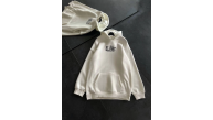 Kadın Oversize Kapüşonlu Cepli Baskılı 3 İplik Pamuklu Hoodie Sweatshirt - Beyaz Kadın Oversize Kapüşonlu Cepli Baskılı 3 İplik Pamuklu Hoodie Sweatshirt - Beyaz