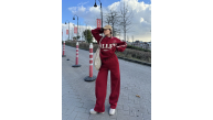 Kadın 3 İplik Pamuklu Yakalı Sweat Baggy Pantolonlu Takım - Bordo