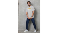 Erkek Kısa Kol Yazlık Tişört Bisiklet Yaka Baskılı Oversize T-Shirt - Gri Erkek Kısa Kol Yazlık Tişört Bisiklet Yaka Baskılı Oversize T-Shirt - Gri
