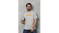 Erkek Kısa Kol Yazlık Tişört Bisiklet Yaka Baskılı Oversize T-Shirt - Gri Erkek Kısa Kol Yazlık Tişört Bisiklet Yaka Baskılı Oversize T-Shirt - Gri