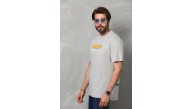 Erkek Kısa Kol Yazlık Tişört Bisiklet Yaka Baskılı Oversize T-Shirt - Gri Erkek Kısa Kol Yazlık Tişört Bisiklet Yaka Baskılı Oversize T-Shirt - Gri