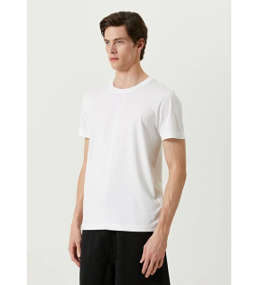 ERKEK  Tişört Basic Bisiklet Yaka Regular Kısa kol T-Shirt - Beyaz