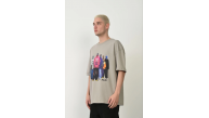 Erkek Baskılı T-Shirt Kısa Kol Bisiklet Yaka Rahat Kalıp Tişört - Boyalı Gri Erkek Baskılı T-Shirt Kısa Kol Bisiklet Yaka Rahat Kalıp Tişört - Boyalı Gri