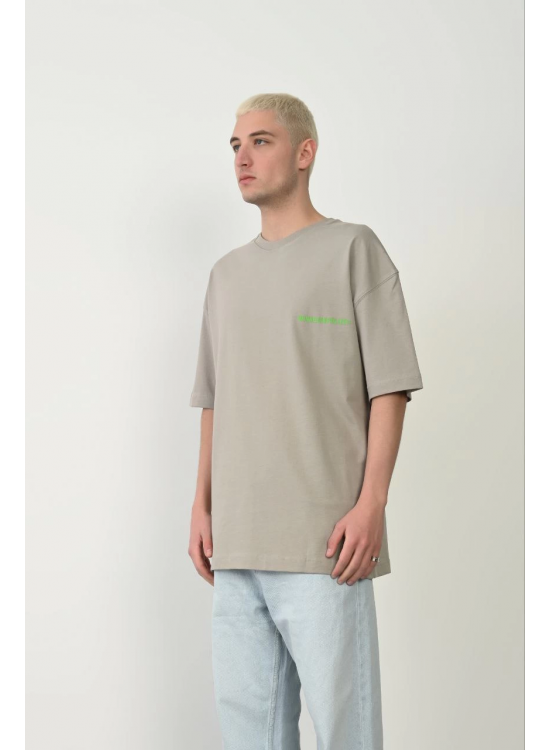 Erkek Baskılı T-Shirt Kısa Kol Bisiklet Yaka Rahat Kalıp Tişört - Boyalı Gri Erkek Baskılı T-Shirt Kısa Kol Bisiklet Yaka Rahat Kalıp Tişört - Boyalı Gri