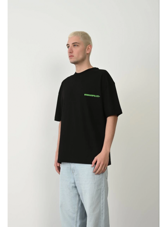 Erkek Baskılı T-Shirt Kısa Kol Bisiklet Yaka Rahat Kalıp Tişört - Siyah Erkek Baskılı T-Shirt Kısa Kol Bisiklet Yaka Rahat Kalıp Tişört - Siyah