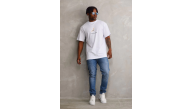 Erkek Baskılı T-Shirt Kısa Kol Bisiklet Yaka Rahat Kalıp Tişört - Beyaz Erkek Baskılı T-Shirt Kısa Kol Bisiklet Yaka Rahat Kalıp Tişört - Beyaz