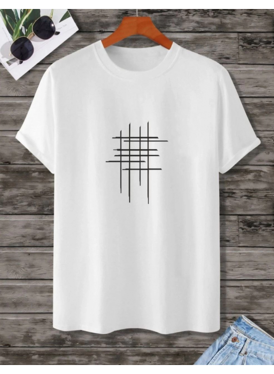 Kadın Baskılı Oversize kısa kol T-Shirt - Beyaz Kadın Baskılı Oversize kısa kol T-Shirt - Beyaz