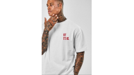 Erkek Baskılı T-Shirt Kısa Kol Bisiklet Yaka Regular Fit Rahat Kalıp Tişört - Beyaz
