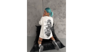 Kadın Kısa Kol Tişört Bisiklet Yaka Filistin Poşülü Baskılı T-Shirt - Beyaz Kadın Kısa Kol Tişört Bisiklet Yaka Filistin Poşülü Baskılı T-Shirt - Beyaz