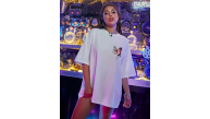 Kadın Kısa Kol Yazlık Tişört Bisiklet Yaka Kelebek Baskılı T-Shirt - Beyaz Kadın Kısa Kol Yazlık Tişört Bisiklet Yaka Kelebek Baskılı T-Shirt - Beyaz