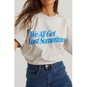 Kadın Baskılı Oversize kısa kol T-Shirt - Beyaz