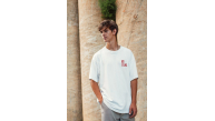 Erkek Baskılı T-Shirt Kısa Kol Bisiklet Yaka Regular Fit Rahat Kalıp Tişört - Beyaz