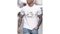 Erkek Baskılı T-Shirt Kısa Kol Bisiklet Yaka Regular Fit Rahat Kalıp Günlük Tişört - Beyaz Erkek Baskılı T-Shirt Kısa Kol Bisiklet Yaka Regular Fit Rahat Kalıp Günlük Tişört - Beyaz