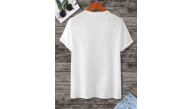 Kadın Baskılı Oversize kısa kol T-Shirt - Beyaz Kadın Baskılı Oversize kısa kol T-Shirt - Beyaz