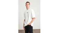 Erkek Baskılı T-Shirt Kısa Kol Bisiklet Yaka Regular Fit Rahat Kalıp Tişört - Beyaz