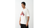 Erkek Box Eldiven Baskılı T-Shirt Kısa Kol Bisiklet Yaka Tişört - Beyaz Erkek Box Eldiven Baskılı T-Shirt Kısa Kol Bisiklet Yaka Tişört - Beyaz