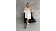 Kadın Kısa Kol Tişört Bisiklet Yaka Filistin Poşülü Baskılı T-Shirt - Beyaz Kadın Kısa Kol Tişört Bisiklet Yaka Filistin Poşülü Baskılı T-Shirt - Beyaz