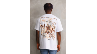 Erkek Baskılı T-Shirt Kısa Kol Bisiklet Yaka Rahat Kalıp Tişört - Beyaz Erkek Baskılı T-Shirt Kısa Kol Bisiklet Yaka Rahat Kalıp Tişört - Beyaz