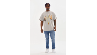 Erkek Baskılı T-Shirt Kısa Kol Bisiklet Yaka Rahat Kalıp Tişört - Gri Erkek Baskılı T-Shirt Kısa Kol Bisiklet Yaka Rahat Kalıp Tişört - Gri