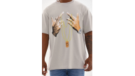 Erkek Baskılı T-Shirt Kısa Kol Bisiklet Yaka Rahat Kalıp Tişört - Gri Erkek Baskılı T-Shirt Kısa Kol Bisiklet Yaka Rahat Kalıp Tişört - Gri