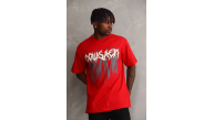 Erkek Baskılı T-Shirt Kısa Kol Bisiklet Yaka Rahat Kalıp Tişört - Kırmızı Erkek Baskılı T-Shirt Kısa Kol Bisiklet Yaka Rahat Kalıp Tişört - Kırmızı