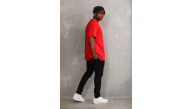 Erkek Baskılı T-Shirt Kısa Kol Bisiklet Yaka Rahat Kalıp Tişört - Kırmızı Erkek Baskılı T-Shirt Kısa Kol Bisiklet Yaka Rahat Kalıp Tişört - Kırmızı