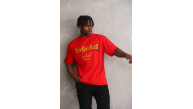 Erkek Baskılı T-Shirt Kısa Kol Bisiklet Yaka Rahat Kalıp Tişört - Kırmızı Erkek Baskılı T-Shirt Kısa Kol Bisiklet Yaka Rahat Kalıp Tişört - Kırmızı