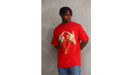 Erkek Baskılı T-Shirt Kısa Kol Bisiklet Yaka Rahat Kalıp Tişört - Kırmızı Erkek Baskılı T-Shirt Kısa Kol Bisiklet Yaka Rahat Kalıp Tişört - Kırmızı