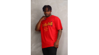 Erkek Baskılı T-Shirt Kısa Kol Bisiklet Yaka Rahat Kalıp Tişört - Kırmızı Erkek Baskılı T-Shirt Kısa Kol Bisiklet Yaka Rahat Kalıp Tişört - Kırmızı