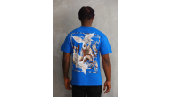Erkek Baskılı T-Shirt Kısa Kol Bisiklet Yaka Rahat Kalıp Tişört - Mavi Erkek Baskılı T-Shirt Kısa Kol Bisiklet Yaka Rahat Kalıp Tişört - Mavi