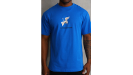 Erkek Baskılı T-Shirt Kısa Kol Bisiklet Yaka Rahat Kalıp Tişört - Mavi Erkek Baskılı T-Shirt Kısa Kol Bisiklet Yaka Rahat Kalıp Tişört - Mavi