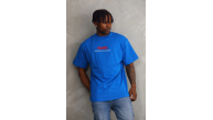 Erkek Baskılı T-Shirt Kısa Kol Bisiklet Yaka Rahat Kalıp Tişört - Mavi Erkek Baskılı T-Shirt Kısa Kol Bisiklet Yaka Rahat Kalıp Tişört - Mavi