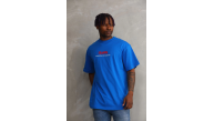 Erkek Baskılı T-Shirt Kısa Kol Bisiklet Yaka Rahat Kalıp Tişört - Mavi Erkek Baskılı T-Shirt Kısa Kol Bisiklet Yaka Rahat Kalıp Tişört - Mavi