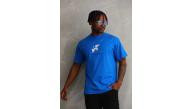 Erkek Baskılı T-Shirt Kısa Kol Bisiklet Yaka Rahat Kalıp Tişört - Mavi Erkek Baskılı T-Shirt Kısa Kol Bisiklet Yaka Rahat Kalıp Tişört - Mavi