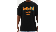 Erkek Baskılı T-Shirt Kısa Kol Bisiklet Yaka Rahat Kalıp Tişört - Siyah