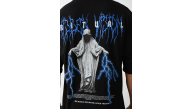 Erkek Baskılı Oversize  Kısa kol T-Shirt - Siyah