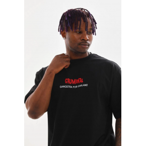 Erkek Baskılı T-Shirt Kısa Kol Bisiklet Yaka Rahat Kalıp Tişört  - Siyah