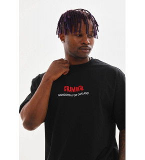 Erkek Baskılı T-Shirt Kısa Kol Bisiklet Yaka Rahat Kalıp Tişört  - Siyah