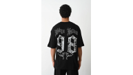 Erkek Kısa Kol Yazlık Tişört Bisiklet Yaka Baskılı Oversize T-Shirt - Siyah Erkek Kısa Kol Yazlık Tişört Bisiklet Yaka Baskılı Oversize T-Shirt - Siyah