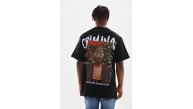 Erkek Baskılı T-Shirt Kısa Kol Bisiklet Yaka Rahat Kalıp Tişört - Siyah Erkek Baskılı T-Shirt Kısa Kol Bisiklet Yaka Rahat Kalıp Tişört - Siyah