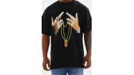 Erkek Baskılı T-Shirt Kısa Kol Bisiklet Yaka Rahat Kalıp Günlük Tişört - Siyah Erkek Baskılı T-Shirt Kısa Kol Bisiklet Yaka Rahat Kalıp Günlük Tişört - Siyah